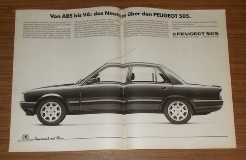 Rara pubblicità peugeot 505 - rara,