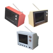 Mini TV funzionante per casa delle bambole, piccolo televisore, cibo,