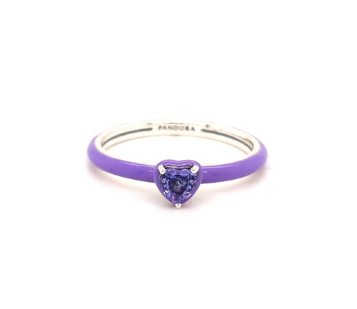 Anello cuore chakra viola