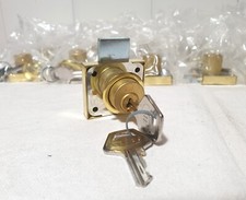 Serratura MERONI da applicare 2241.US4 mobili cassetto armadio ottone cil.mm. 20