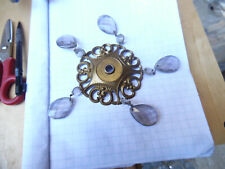 1 coppetta bobeche in ottone 10 cm con 5 goccia fumè 3,8x2cm ricambio lampadario