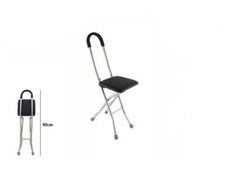 Bastone Da Passeggio Con Seduta Sgabello Pieghevole Sedia Per Anziani 90cm