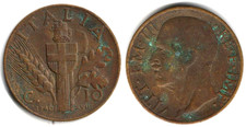 Italia 10 centesimi, 1940