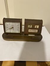 Phigied Orologio Vintage da tavolo con calendario,ottone,18x8x5,5cm circa