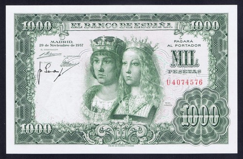 1000 pesetas 1957 reyes - pesetas,