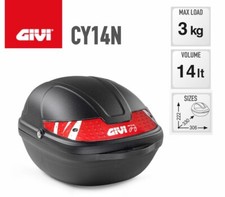 BAULETTO per CICLO GIVI CY14N   NERO FISSO COMPLETO DI STAFFE FISSAGGIO 14 litri