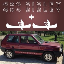 Panda 4x4 Sisley coppia adesivo sportelli 2 canoa sotto porta MISURA ORIGINALE 