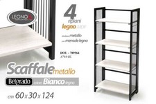 SCAFFALE LIBRERIA 4 RIPIANI
