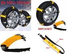 10 Catene per auto universali montaggio veloce Neve auto camion 225 215 205 195