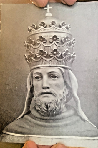 Cartolina busto papa eugenio - cartolina,
