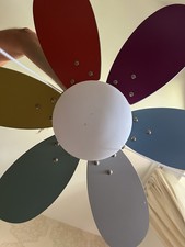 Venitalore  a Soffitto con 6 Pale e Luce - Multicolore