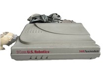 Vintage 3Com U.S.Robotics 56K Fax Modem con alimentatore e cavo