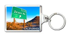 Zzyzx California Keyring