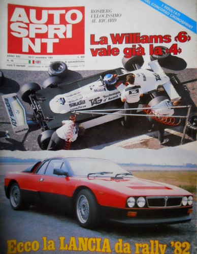Autosprint 1981 lancia - 1981, la