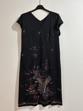 Abito estivo midi nero print - estivo,