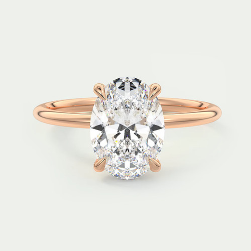 Anello semimontato oro - in, rosa