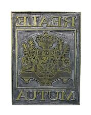 *HH* Antico Timbro Lastra Sigillo Stampo Matrice Reale Mutua Araldo Stemma Leoni