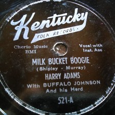 78 rpm Kentucky Folk Records 521, Harry Adams, Buffalo Johnson, country V+