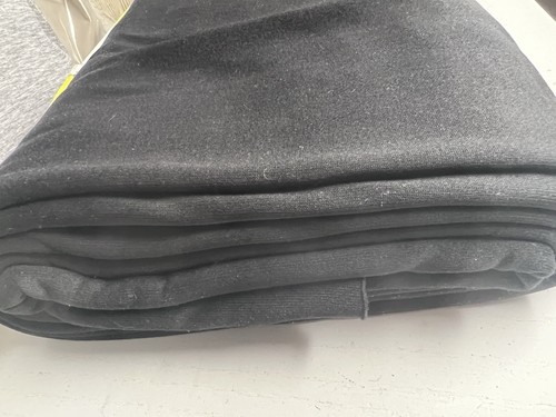Tessuto stoffa pile pail nero - tessuto,