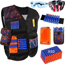 56 Pezzi Gilet Tattico per Bambini, Gilet Nerf Elite per Nerf N-Strike Serie Eli