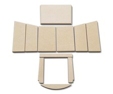 Rivestimento camera di combustione A per stufa Hark Kodiak ricambi camera di combustione