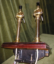RARE TWIN COLUMN BRASS WINE