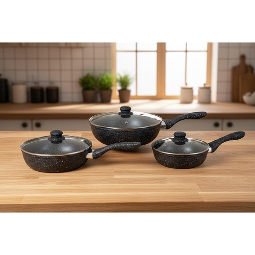 Set padelle alte nere - 3,