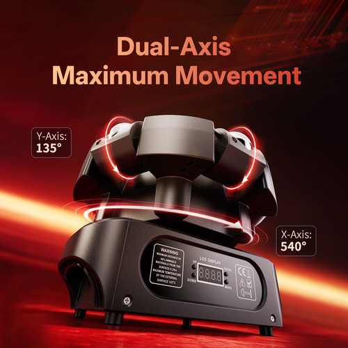 Arms moving head light - moving, laser