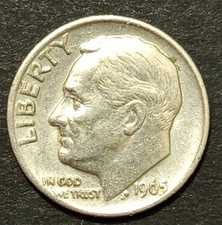 USA 1 DIME DOLLARO $ 1965 66