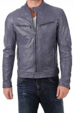 Giacca uomo Cafe Racer blu
