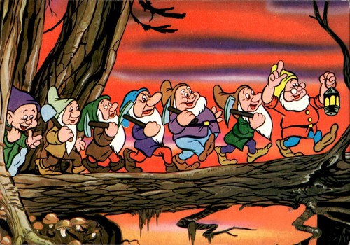 Cartolina disney biancaneve - biancaneve,