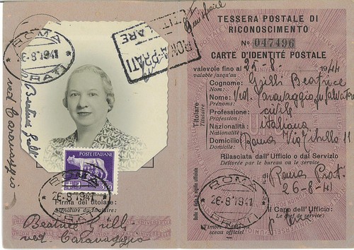 Tessera postale - tessera, di