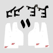 Ford Fiesta Mk7 7.5 S.Parafanghi Bianco + Rosso S. Logo 4mm PVC Parafanghi Rally