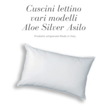 Cuscini lettino con ioni d'argento aloe cotone anallergico lavabile sfoderabili