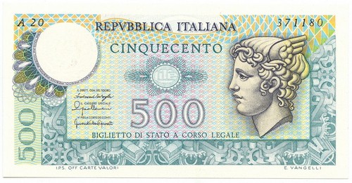 500 lire biglietto stato - 500,