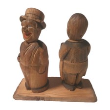 Set Da Bar Vintage. Figure In Legno INTAGLIATO APRIBOTTIGLIA E CAVATAPPI 