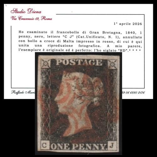 1840 gran bretagna penny black - 1840,