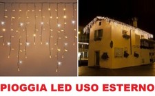 3 metri Cascata USO ESTERNO PIOGGIA led bianchi natalizi Natale luci bianca oro