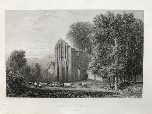 Stampa antica 1836 abbazia di - antica,