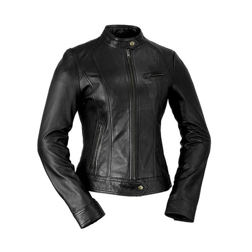 Giacca pelle stile scooter - giacca,