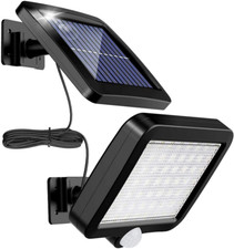 FARO ENERGIA SOLARE LED FARETTO ESTERNO 30W SENSORE MOVIMENTO LUCE GIARDINO
