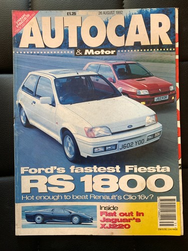 Autocar magazine 1992 - magazine, 26/08/1992