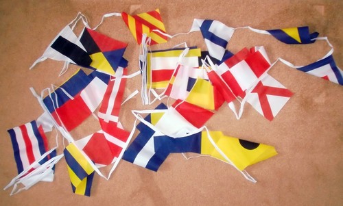 Nautical bunting feet 40 - nautical,