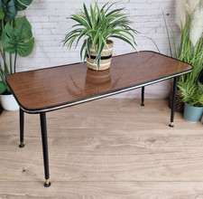 Tavolino da caffè vintage metà secolo 60 Formica gambe dansette stile atomico retrò