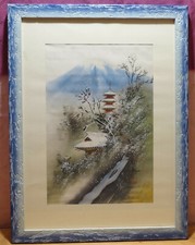 QUADRO GIAPPONESE DIPINTO SU