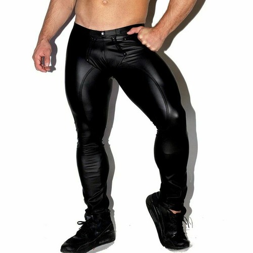 Pantaloni uomo sexy wetlook - , pu