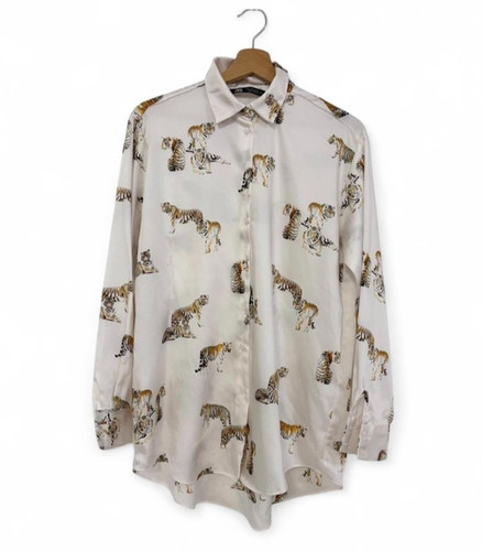 Zara camicia bianca - bianca, fantasia