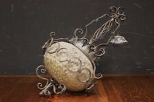 Bel lampadario / chandelier / luce / lume / ferro battuto / iron / vetro glass