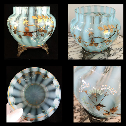 Vase verre bohême base - vase,