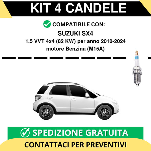 Kit candele per suzuki sx4 - candele,